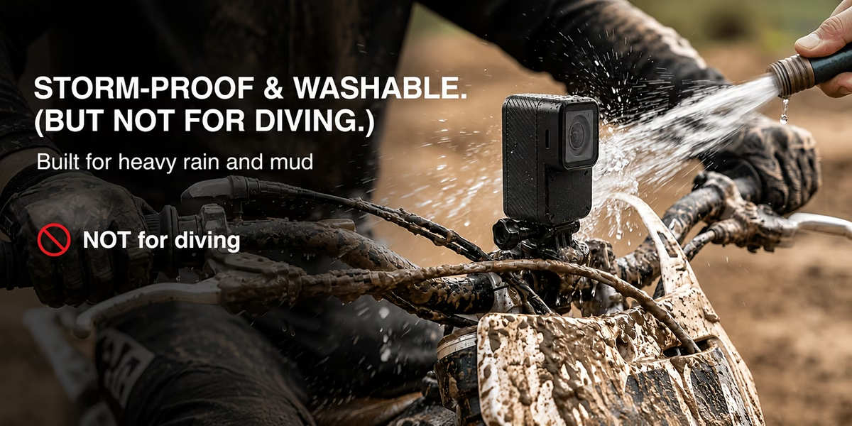 4K Mini Action Camera, Lightweight Thumb-Sized Design for Cycling, Helmet And Chest Mounts, UHD Sensor, 6-Axis Gyro Stabilizatio