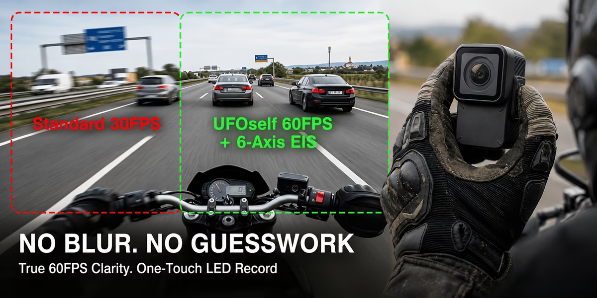 4K Mini Action Camera, Lightweight Thumb-Sized Design for Cycling, Helmet And Chest Mounts, UHD Sensor, 6-Axis Gyro Stabilizatio